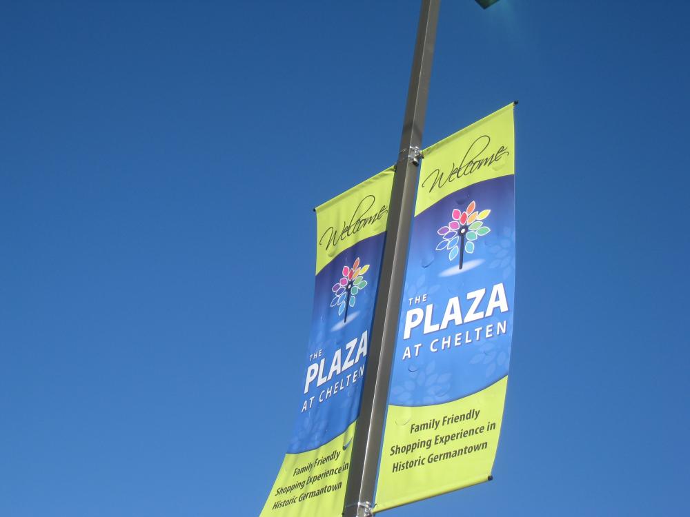The Plaza at Chelten banners