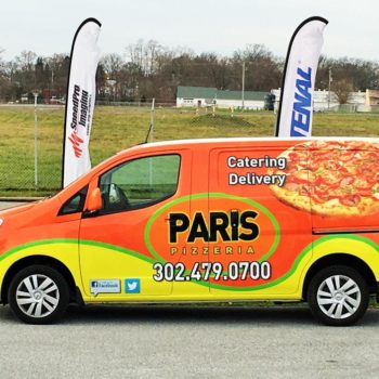 Paris Pizzeria vehicle wrap
