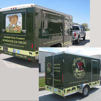 Woodside Farm Creamery trailer wrap