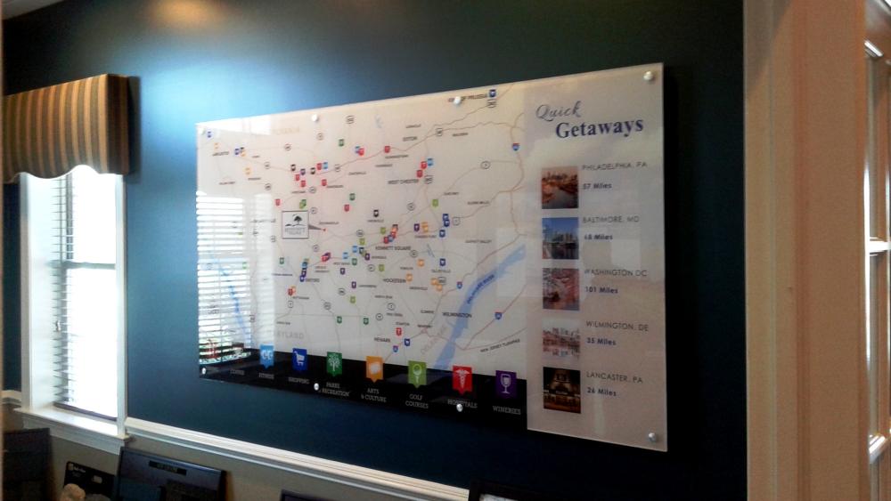 Quick Getaways wall map