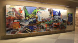 Airport wall mural