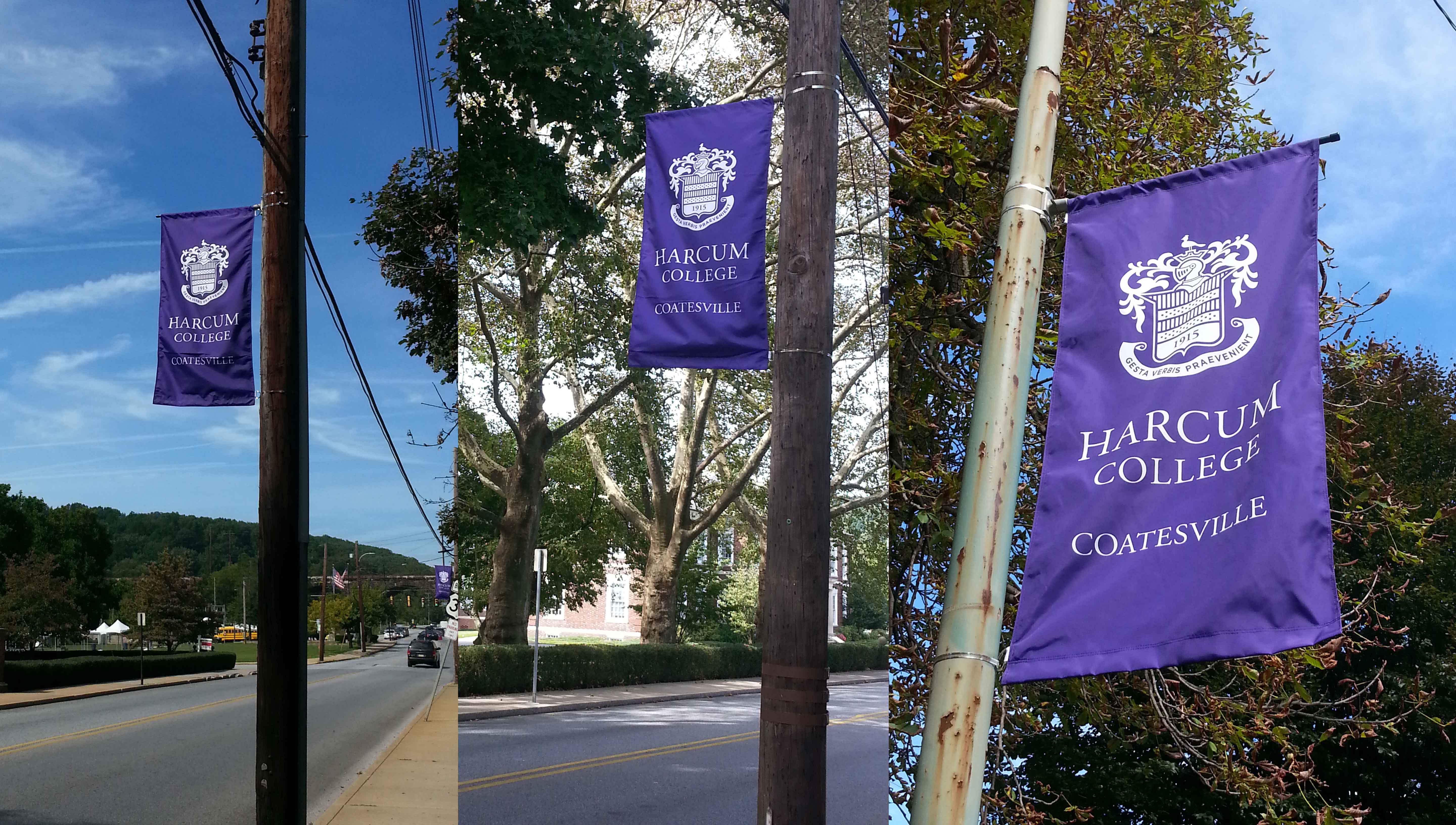 Harcum College banners