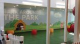 Indoor bark park graphics