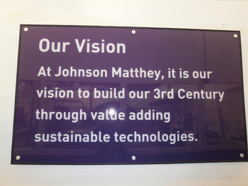 Our Vision wall sign