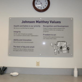 Values wall sign