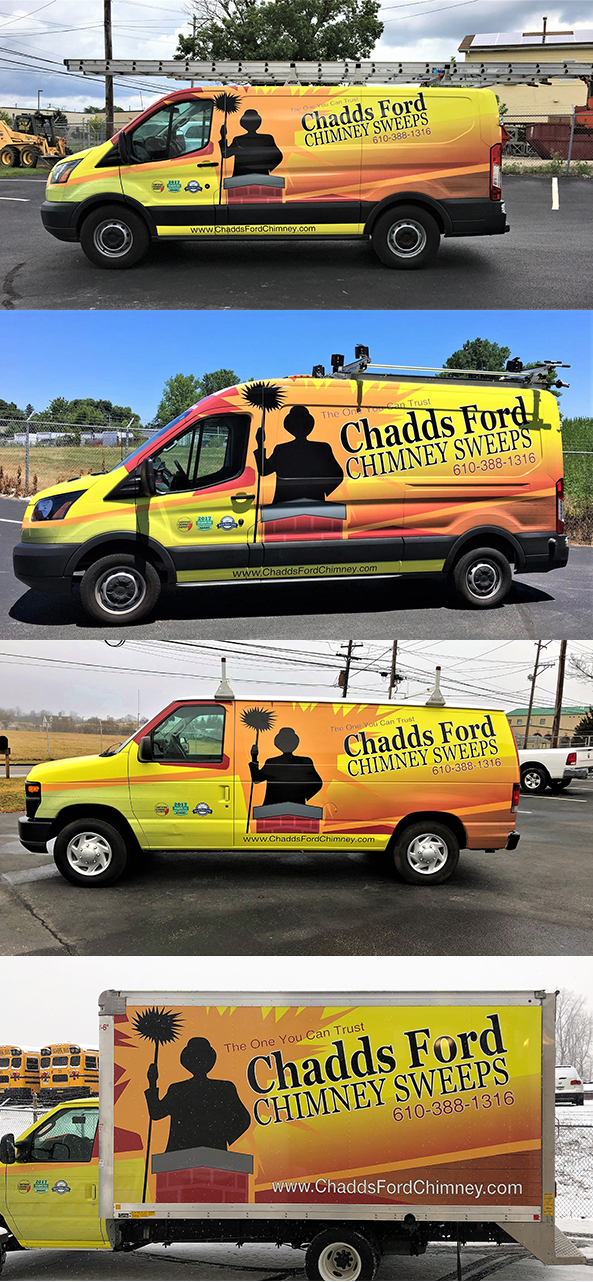 Chadds Ford Chimney Sweeps fleet wraps