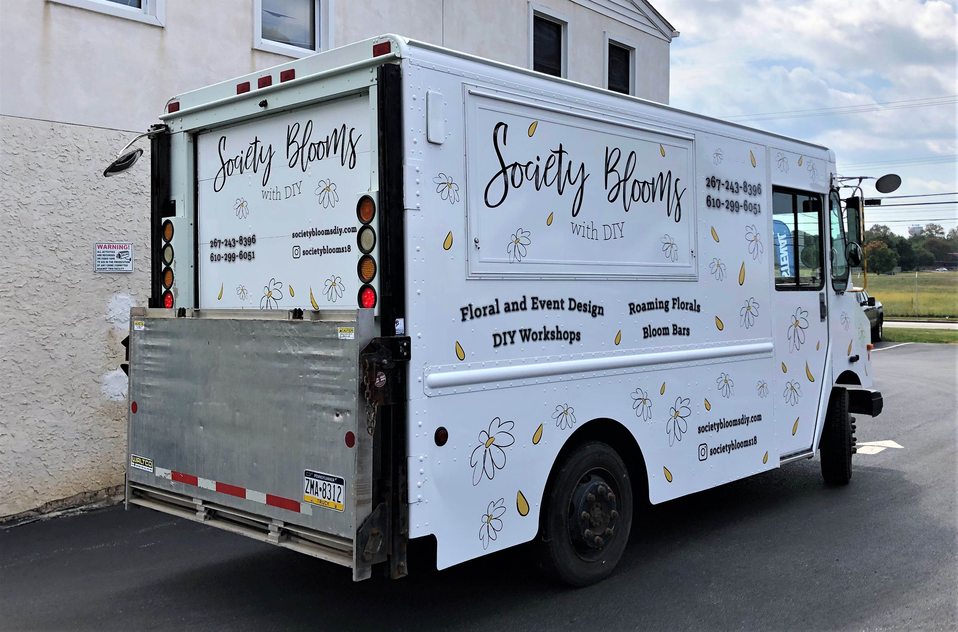 Society Blooms vehicle wrap
