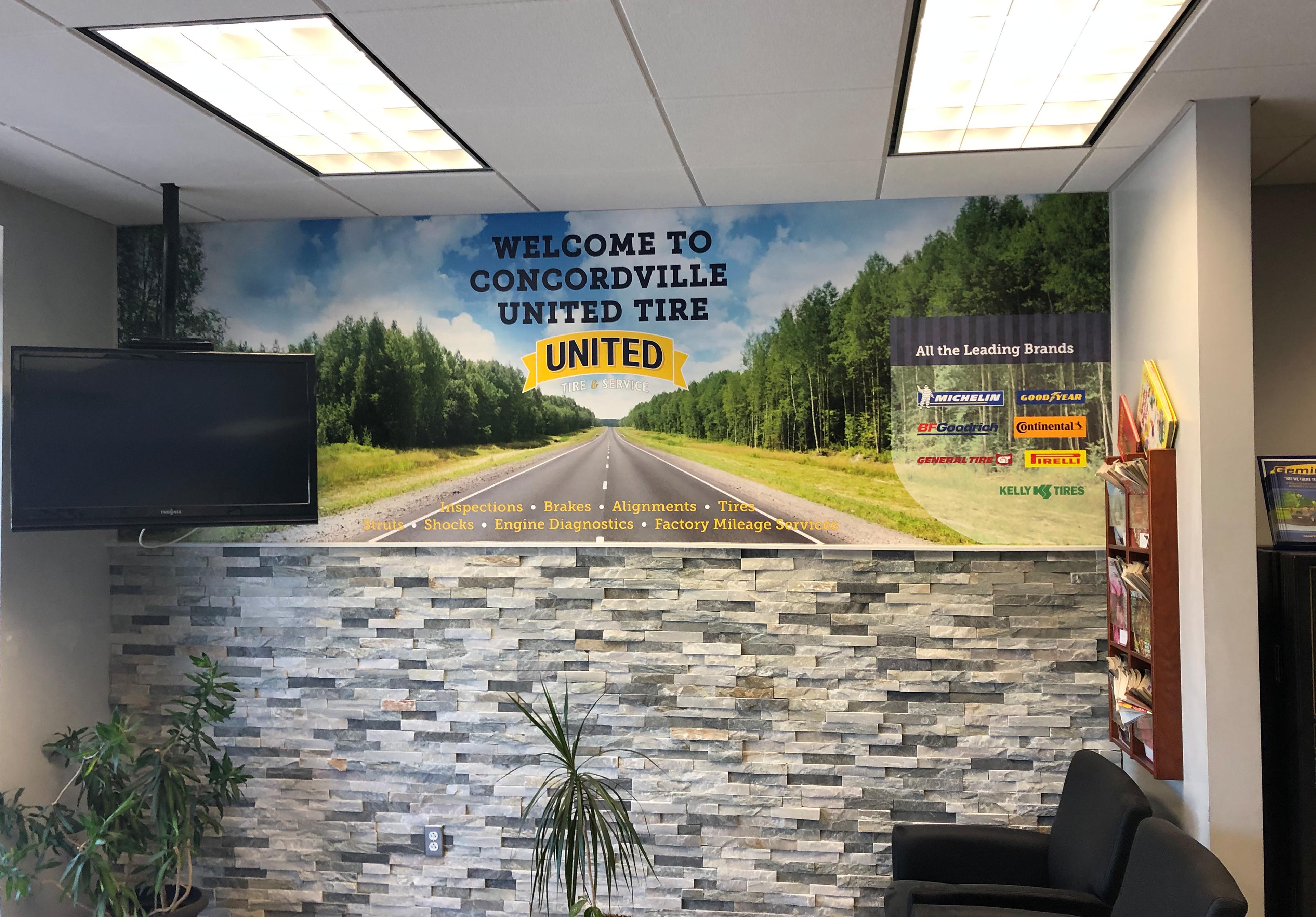 United Tire & Service wall mural