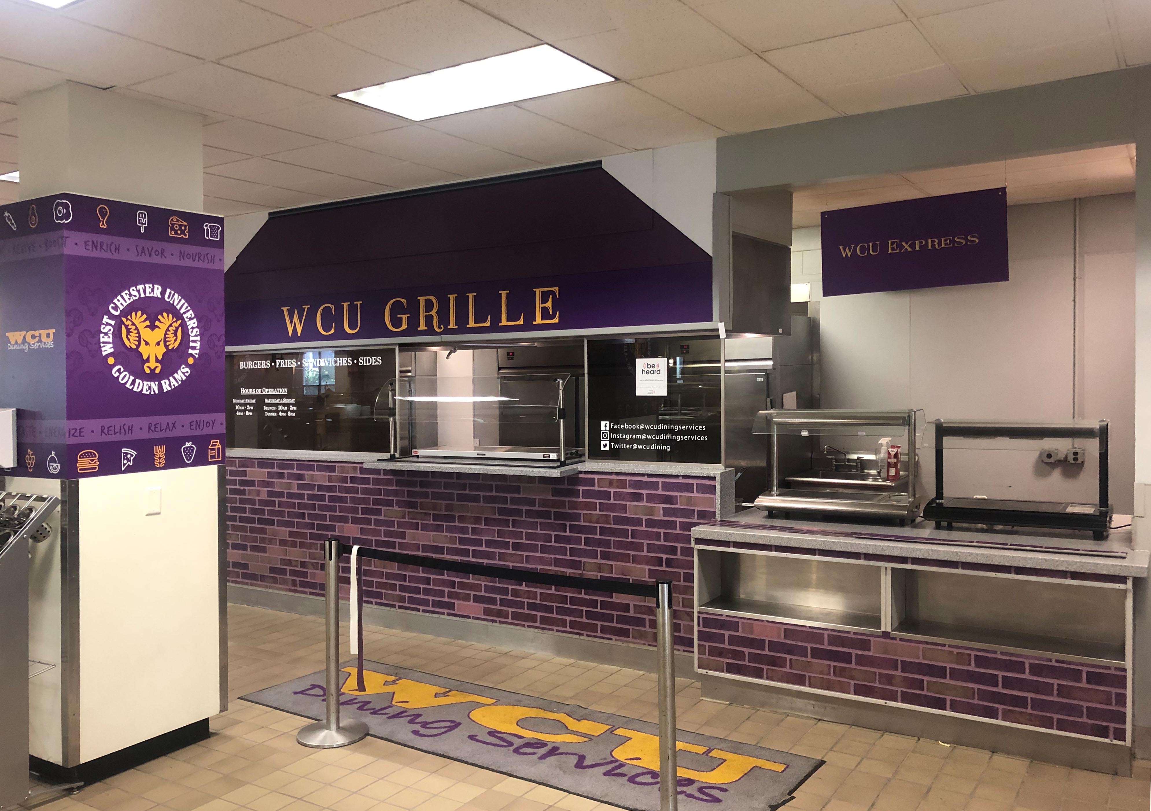 WCU cafeteria graphics