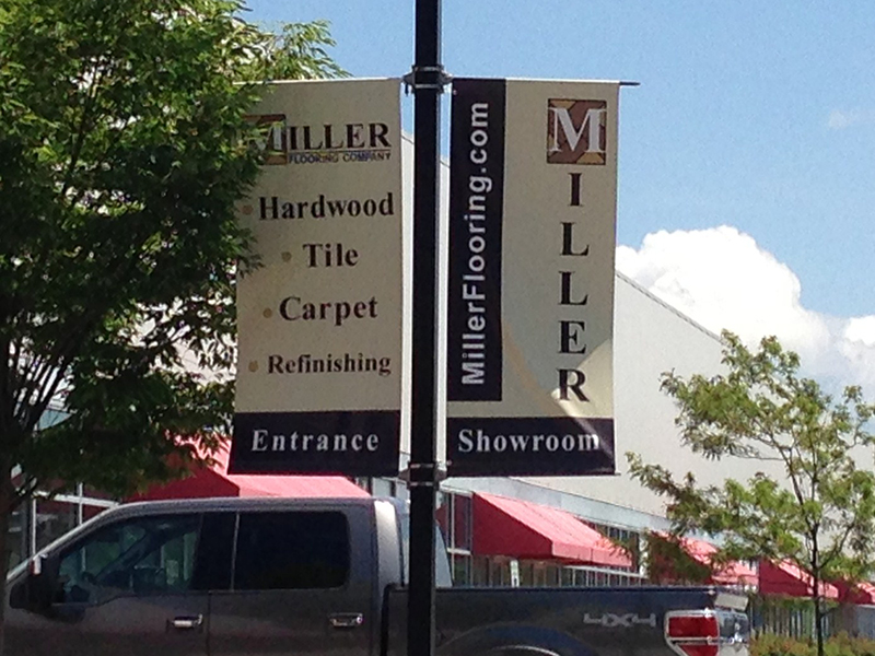 Miller Flooring pole banner