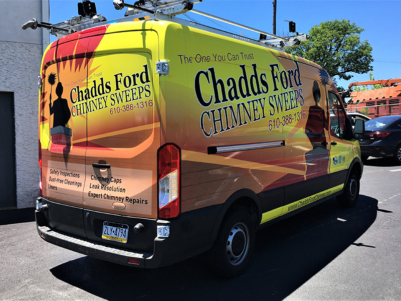 Chadds Ford Chimney Sweeps vehicle wrap