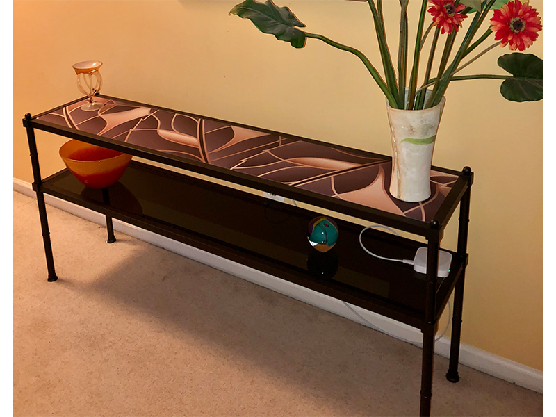 Printed table top