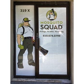 Mosquito Squad window graphic