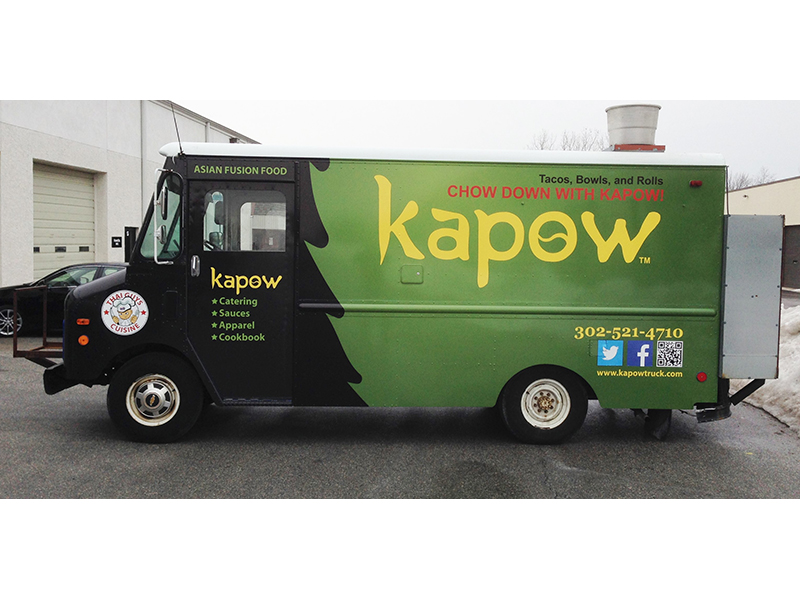 Kapow food truck wrap
