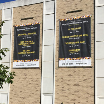 WCU theater banners