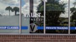 Vault Fitness vinyl lettering