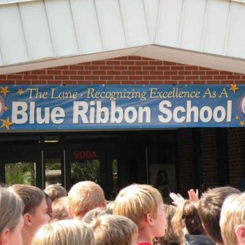 Blue Ribbon school banner