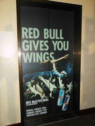 Red Bull elevator wrap