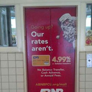 Door advertisement decal