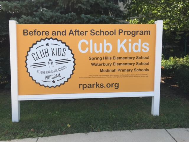 club kids outdoor sign