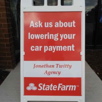 lowering car payment floor sign