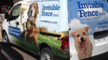 invisible fence van decal advertisement