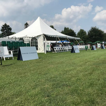 Oak Brook Polo outdoor signage for event