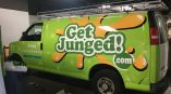 Full van wrap for Jung Family Painting featuring vibrant green and orange colors with playful graphics.