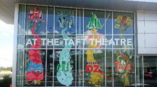 Window graphics at Taft Theatre enlarged