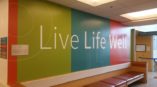 Hospital clinic wall graphic live life well