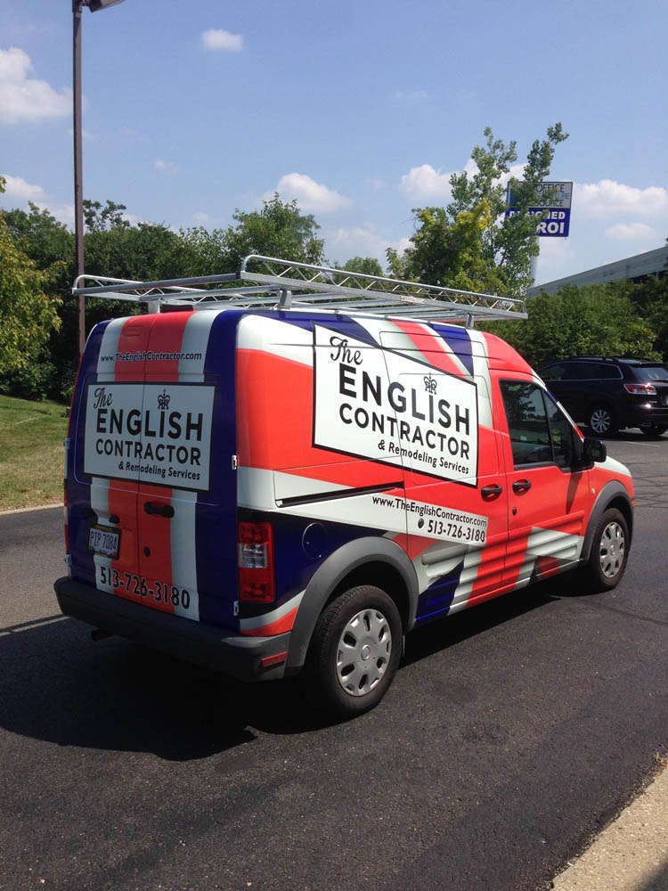 The English Contractor commercial van wrap