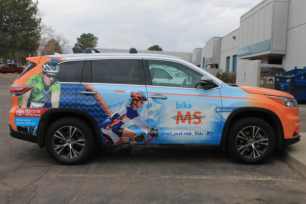 SUV graphic wrap for Bike MS