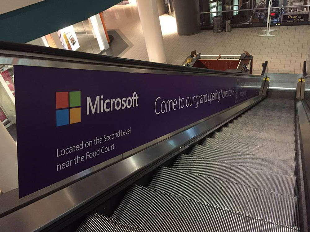 Microsoft escalator graphic