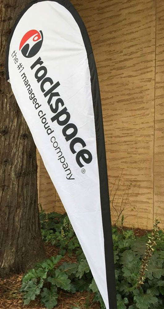Rackspace outdoor flag banner