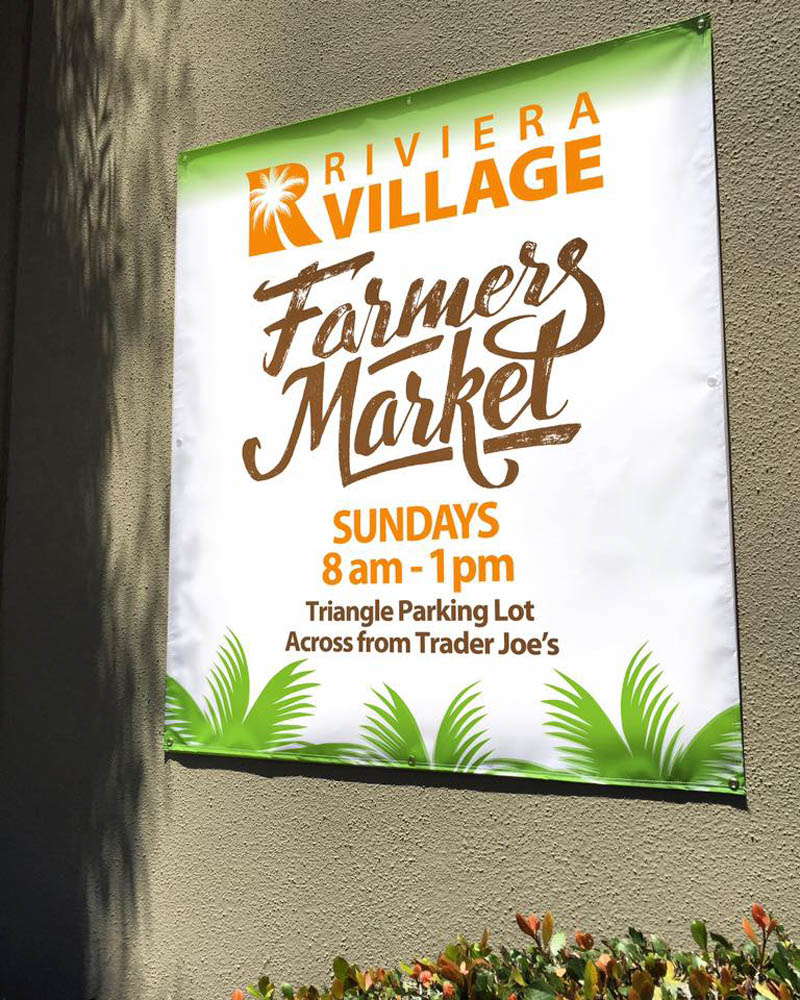 Riveria Village Farmers Market sign