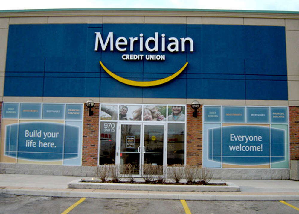 Meridian Credit Union outdoor signage