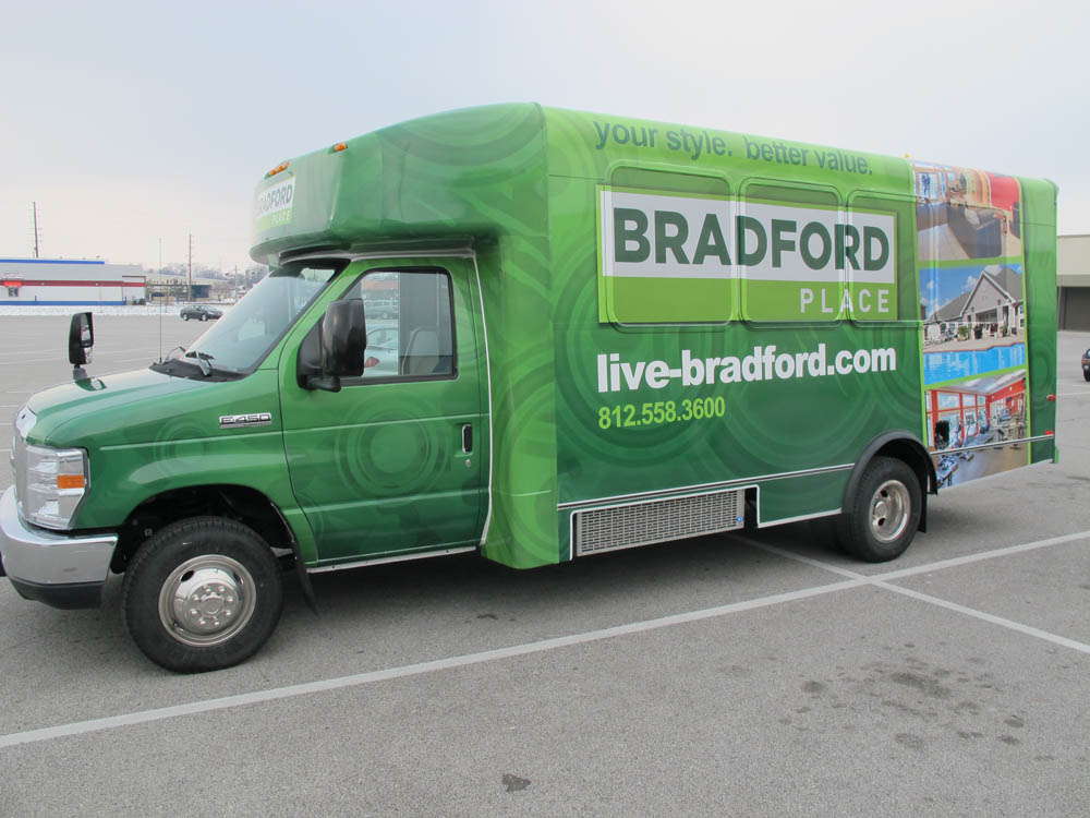 Bradford Place box truck wrap