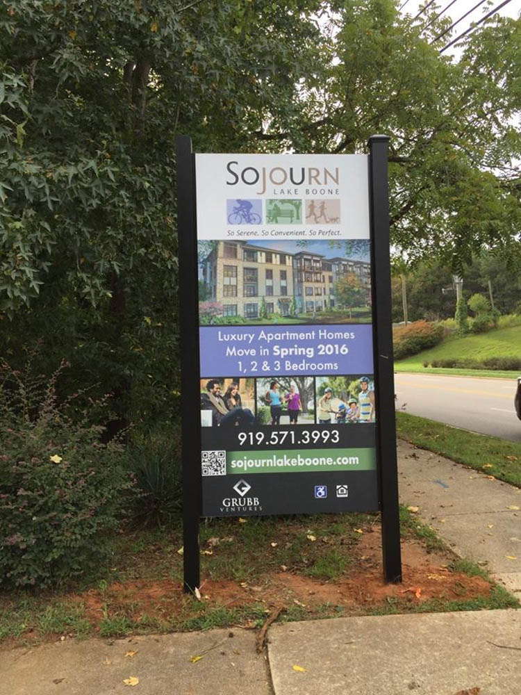 Sojourn Lake Boone outdoor signage
