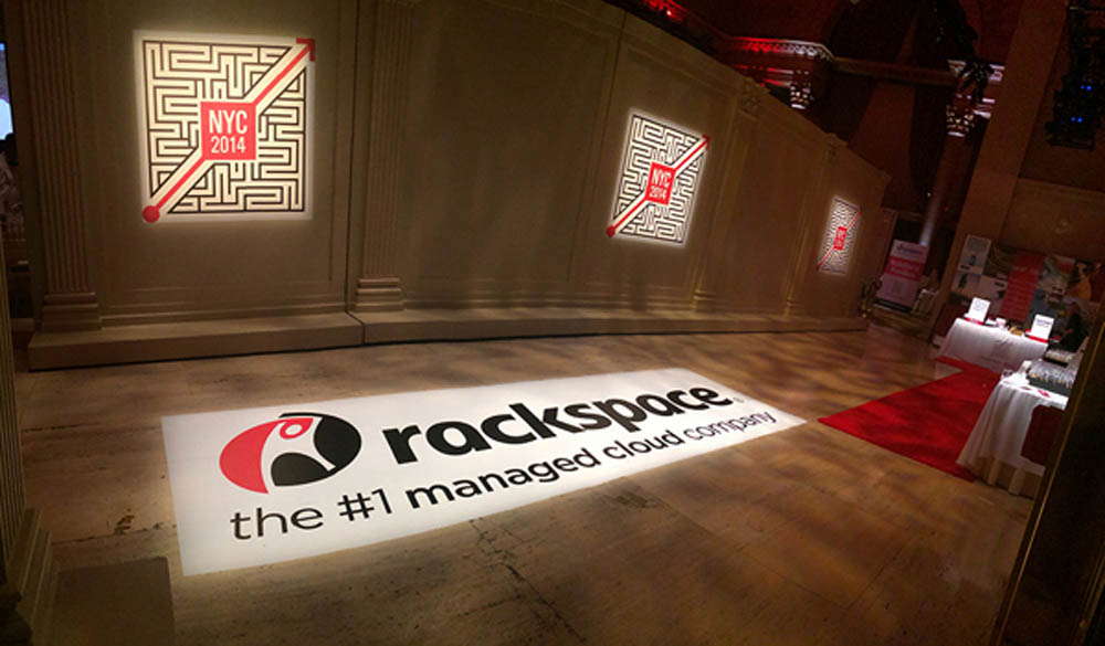 Rackspace floor graphic for corporate event