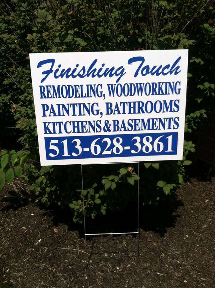 Finishing Touch advertisement sign