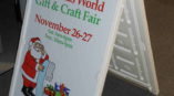 Christmas World Gift & Craft Fair sign