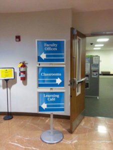 Directional signage in school