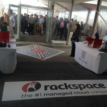 Corporate event for Rackspace with floor graphics