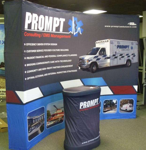 Prompt Consulting and EMT management trade show display and stand