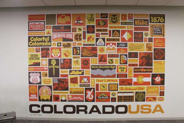 Wall graphic of Colorado USA