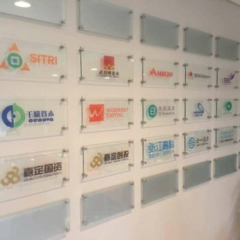 Wall of business logos