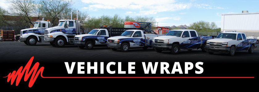 Vehicle wrap examples on trucks