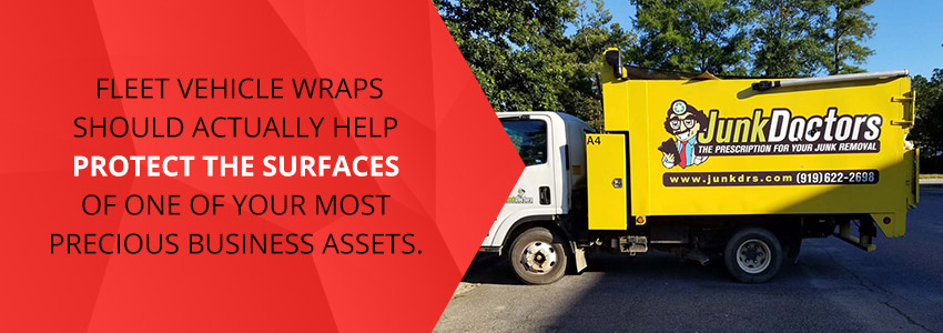Fleet wraps protect the surface of your vehicle.