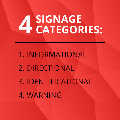 4 Signage Categories