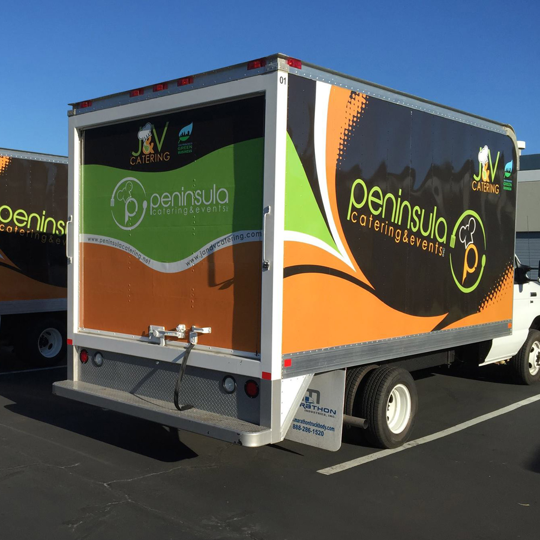Peninsula Catering & Events box truck graphic